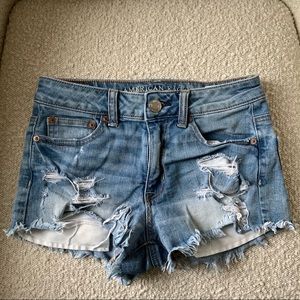 American Eagle Hi Rise Festival Denim Shorts (0)